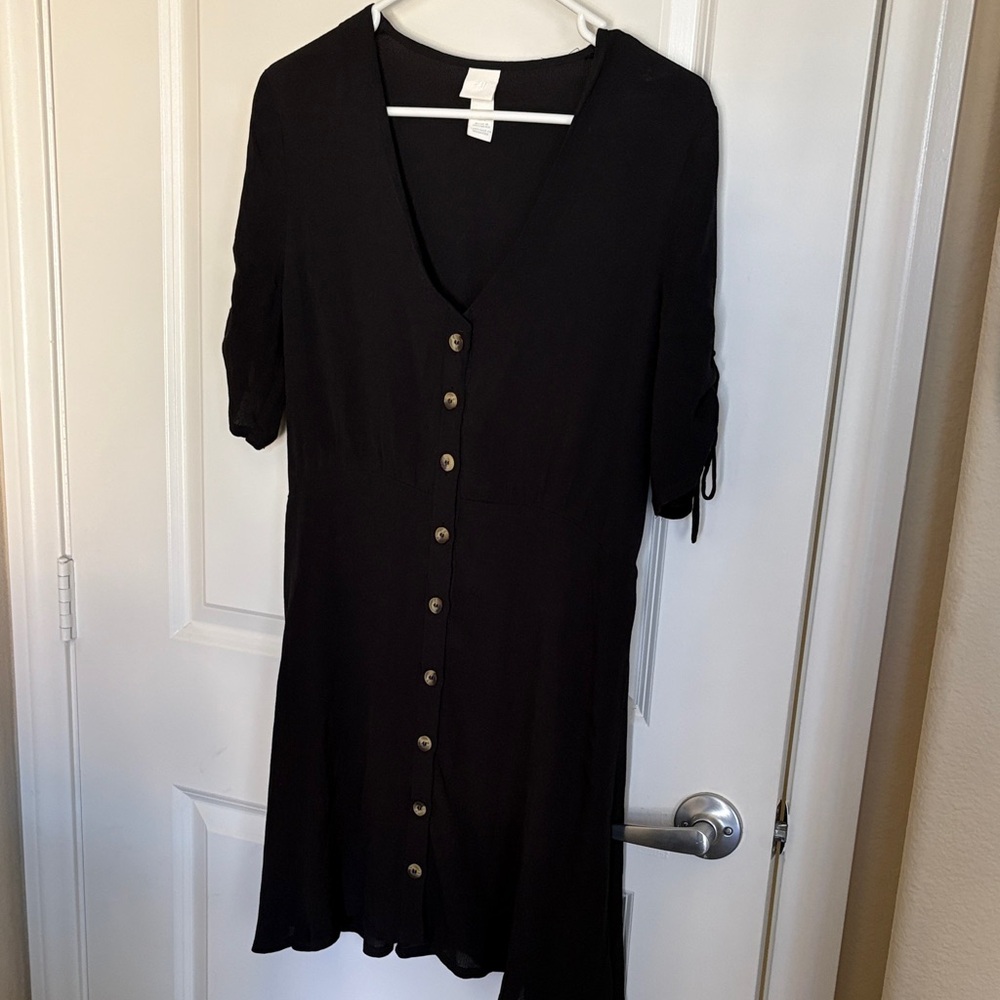 Black Button-Down Dress